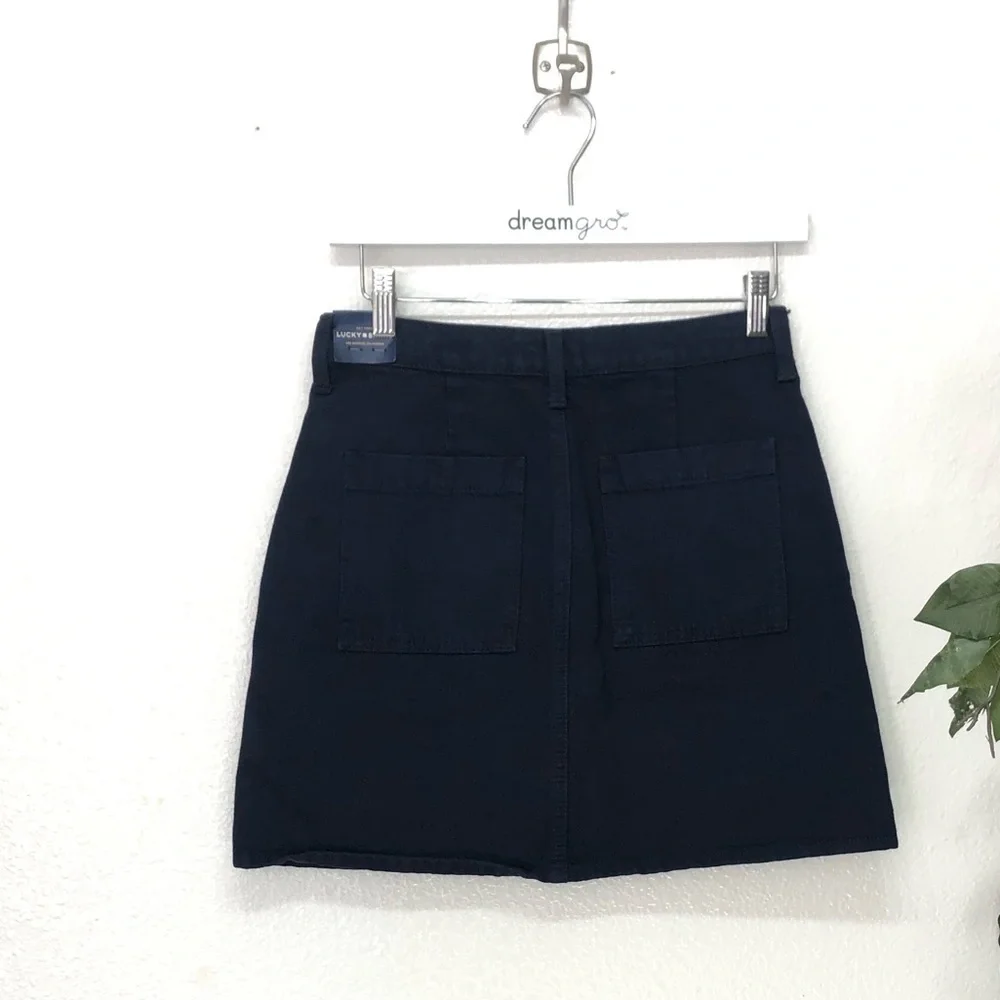 NWT Lucky Brand Blue Button Skirt